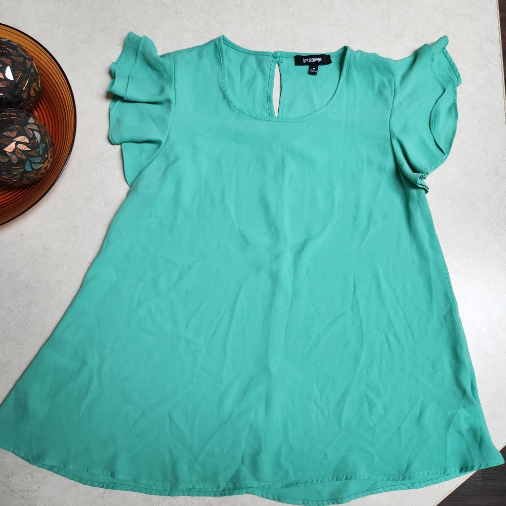 Ups & Downs Teal Medium Size Blouse